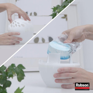 RUBSON - Absorbeur d'Humidité Sensation Pure (inclus 1 recharge) et 2 recharges universelles pour absorbeur d'humidité.