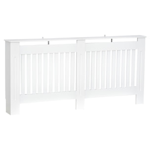 Cubre Radiadores Cubierta de Radiador Moderna Cubreradiador de MDF para Sala de Estar Dormitorio 172x19x81 cm Blanco