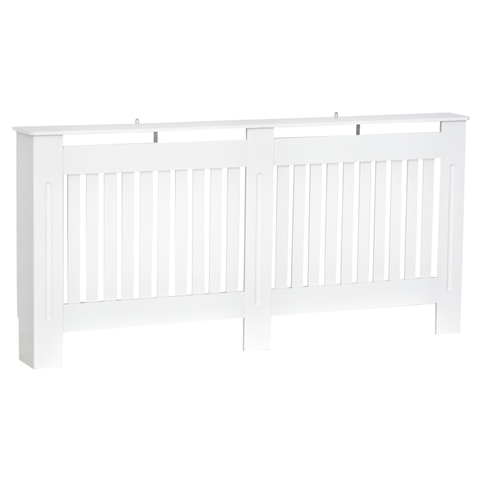 Cubre Radiadores Cubierta de Radiador Moderna Cubreradiador de MDF para Sala de Estar Dormitorio 172x19x81 cm Blanco