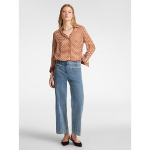 Elena Mirò - Camisa con estampado geométrico - Marrón