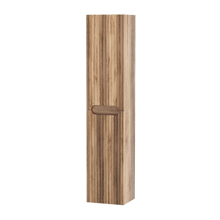 Colonne de salle de bain Bois Suspendu - Hauteur 120 cm - 2 Portes - LEON