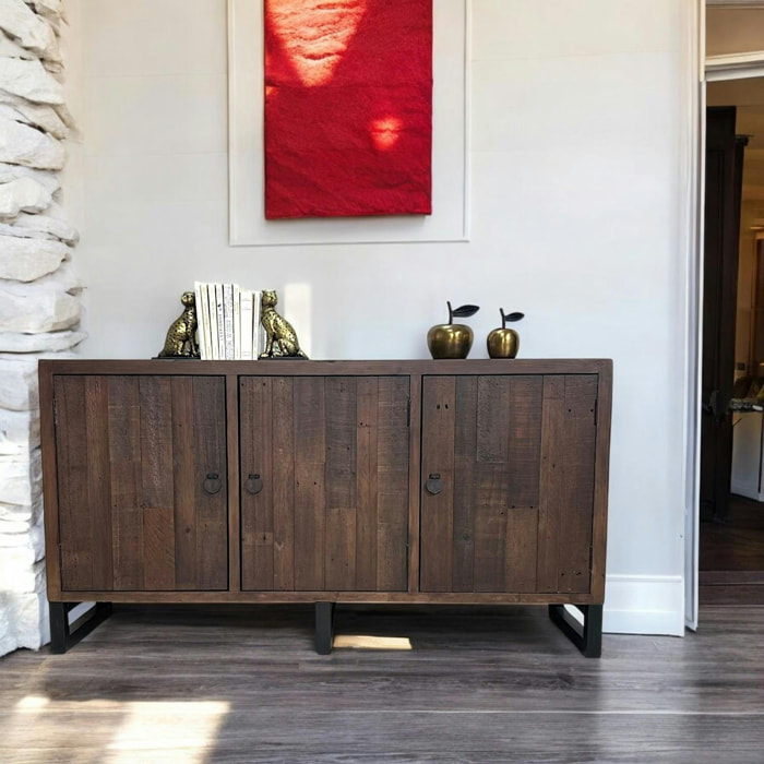 Buffet en bois recyclé 3 portes SAMOA