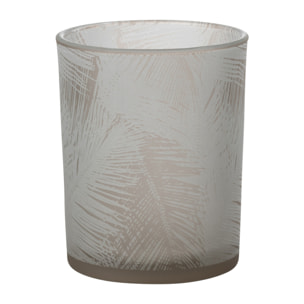 J-Line photophore Feuilles - verre - beige - medium