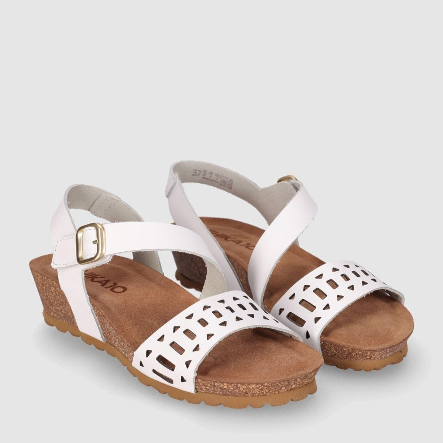 Sandalias de Piel - Blanco - Tacón: 3 cm
