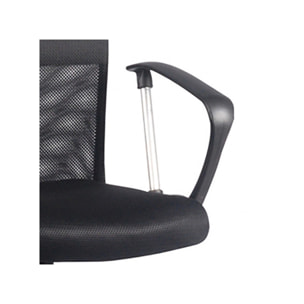 Fauteuil de bureau à roulettes en mesh noir réglable et inclinable - TEXTO