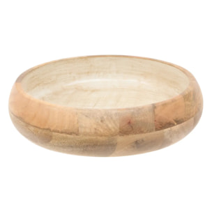 Saladier bicolore en bois de manguier Ava D.31cm blanc