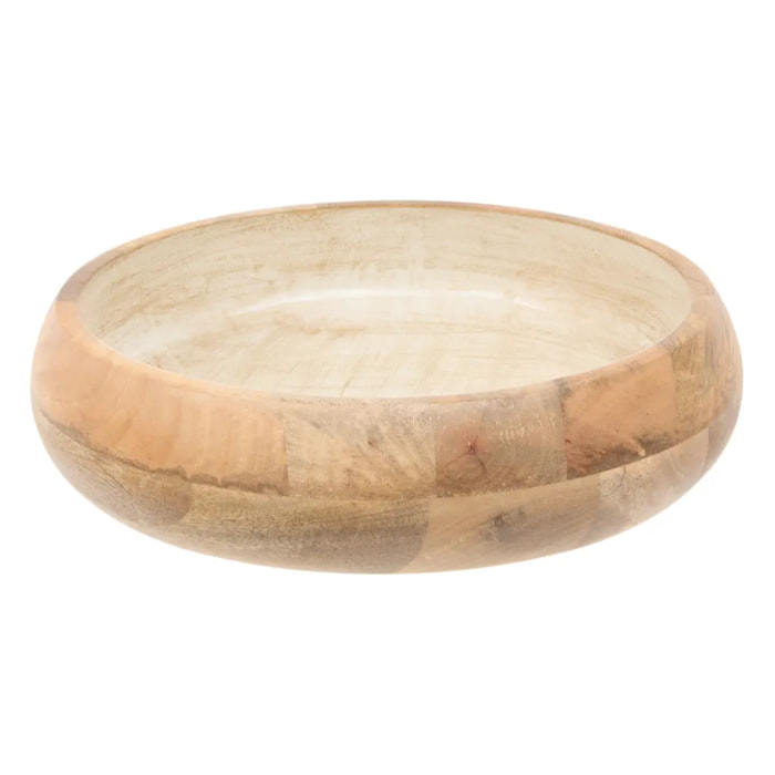 Saladier bicolore en bois de manguier Ava D.31cm blanc
