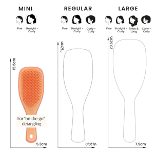 Mini The Ultimate Detangler - Brosse à Cheveux Salmon Pink and Apricot