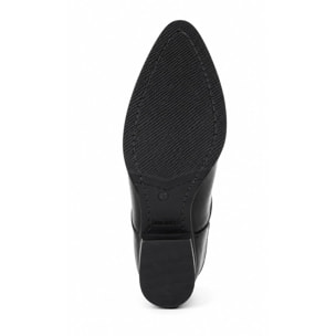 Texano basso in vera pelle - tacco 5 cm