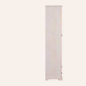 Vitrine Tarifa -bois massif d'araucaria-couleur baishi 70 x 180 x 40 cm
