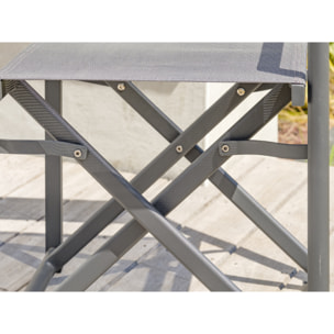 HONFLEUR - Ensemble repas de jardin 8 places en aluminium