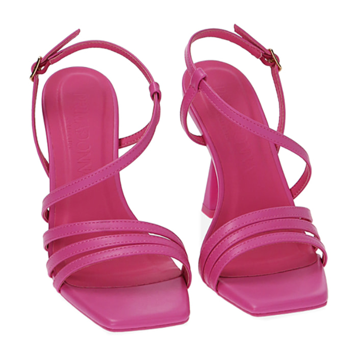 Sandalias fucsia, tacón de 9,5 cm