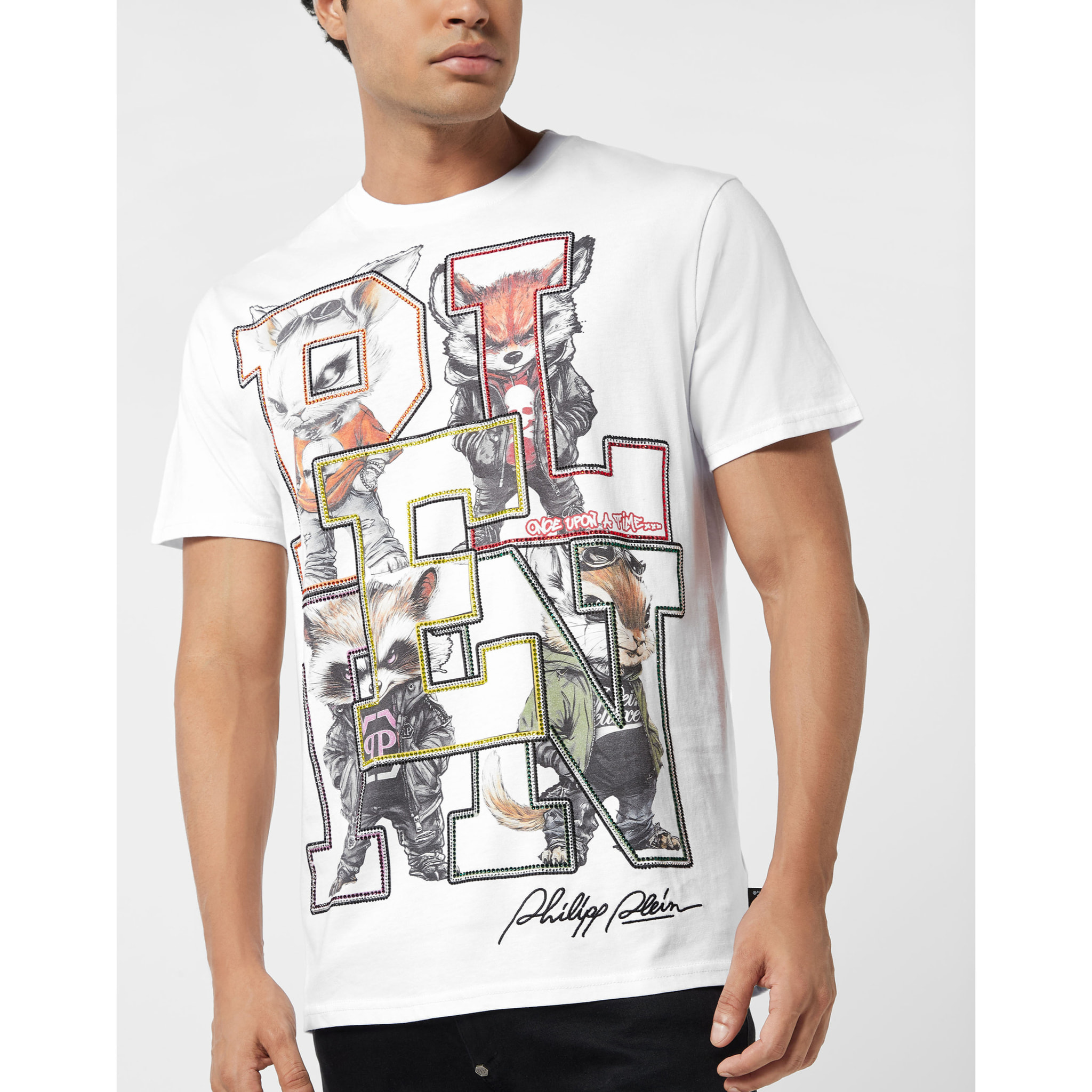 PHILIPP PLEIN T-shirt girocollo a maniche corte COLLEGE