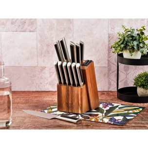 Bloc couteaux de cuisine et couteaux à steak LOKI LOVIISA - 14 pièces