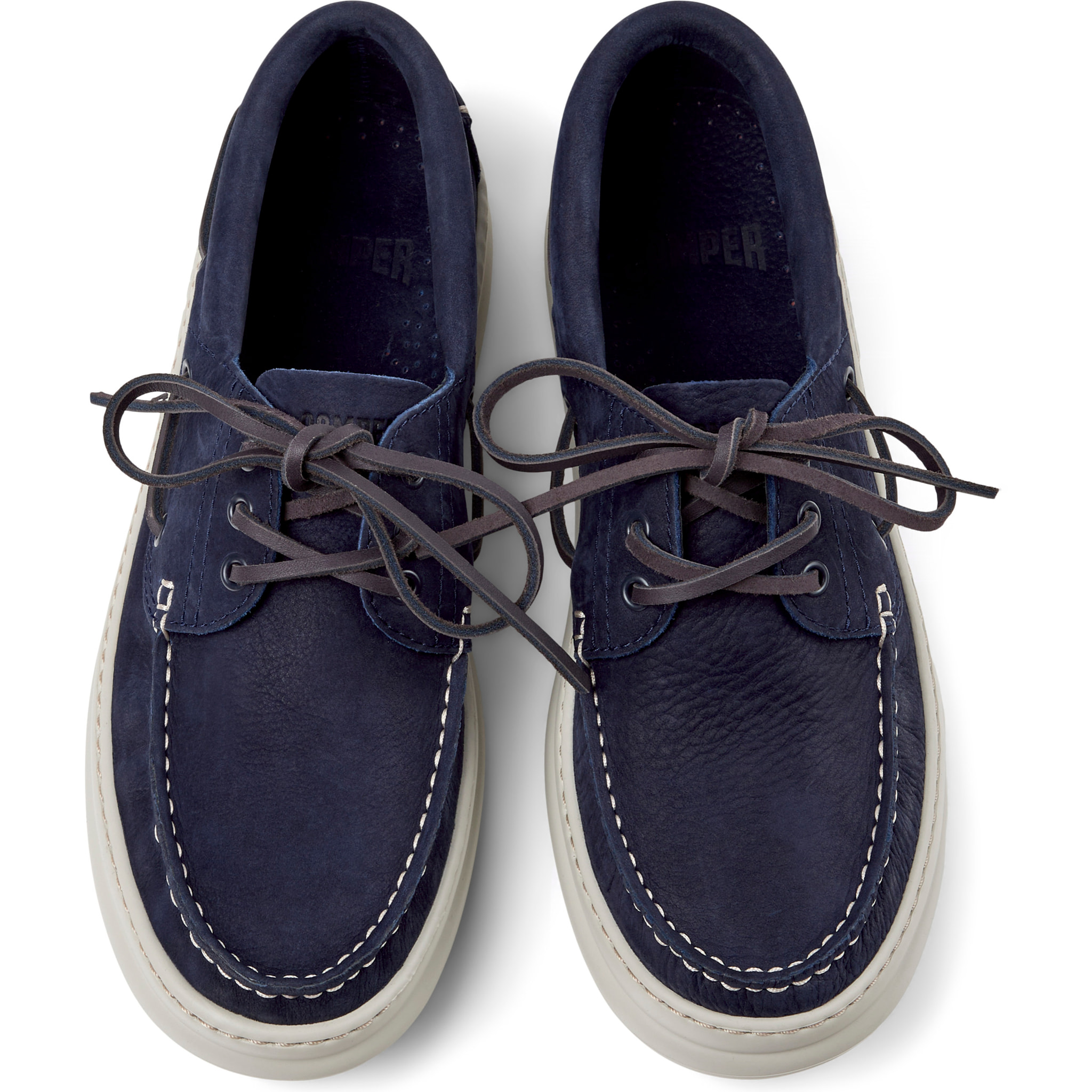 Scarpe stringate - CAMPER Runner Four - Blu - Pelle nabuk