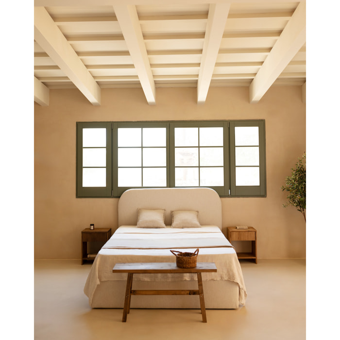 Cama con canapé blanco para colchón de varias medidas