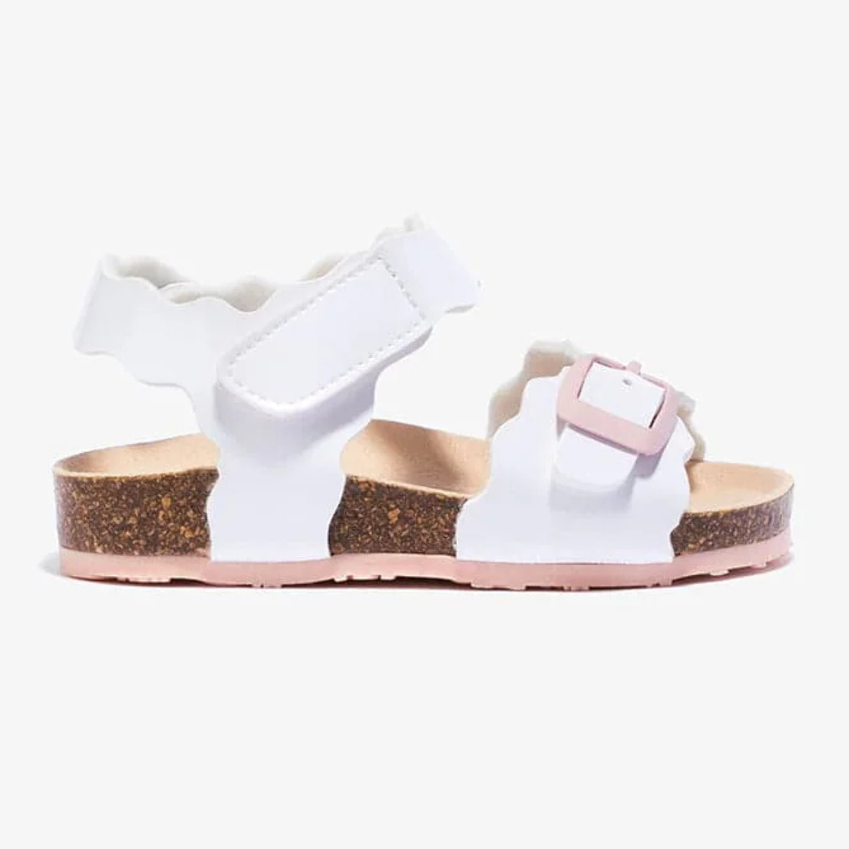 Baby's White Bio Sandals Patent Leather