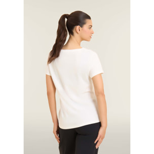 T-shirt con scritta Precious Moments in strass