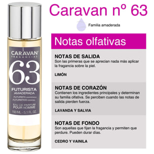 Caravan fragancias set de 3 frascos perfume de hombre nº63, de 150 ml