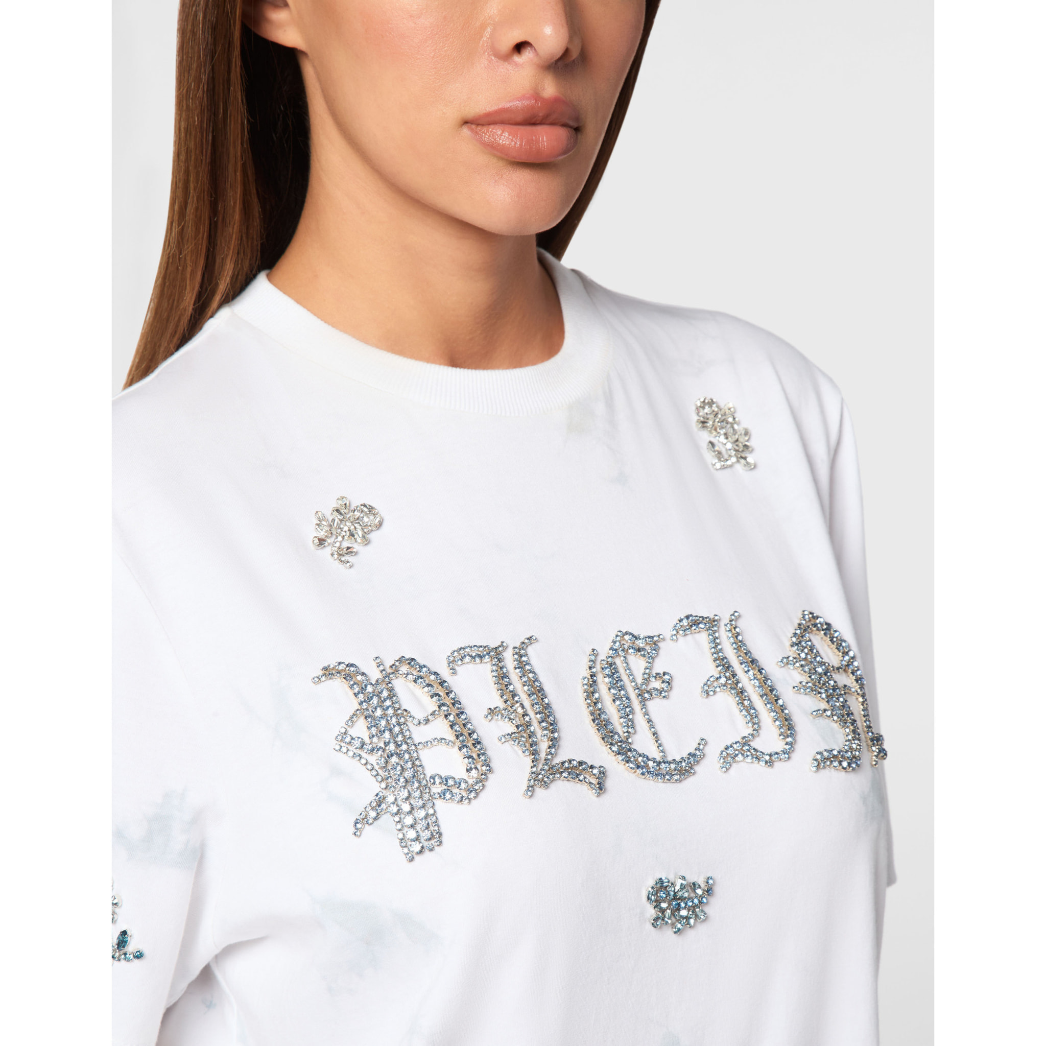 PHILIPP PLEIN Camiseta Hombre Fit FLOWERS