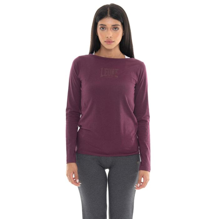 Camiseta de manga larga para mujer con estampado Leone 1947 Never Without