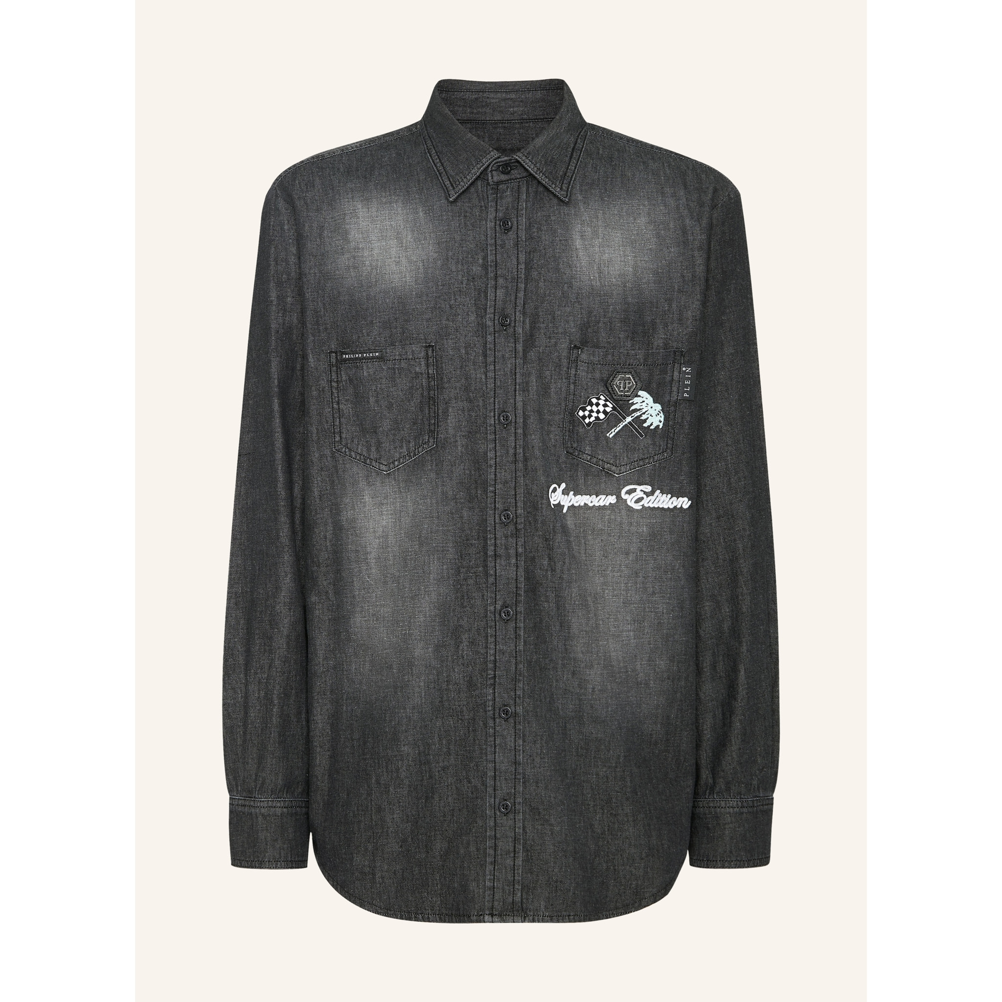 PHILIPP PLEIN Camisa vaquera RACING