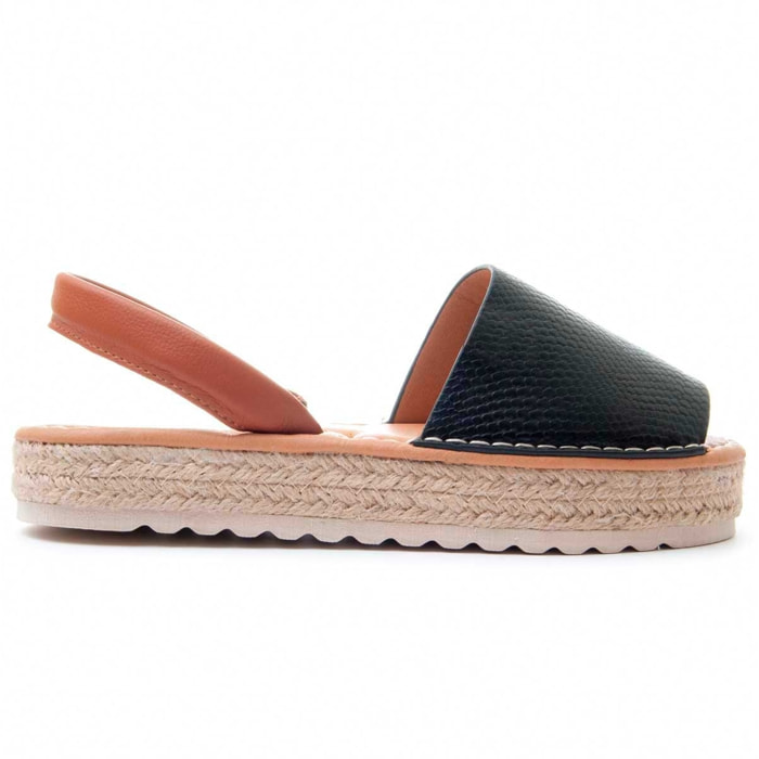 Sandalias de Plataforma - Negro - Altura: 4 cm