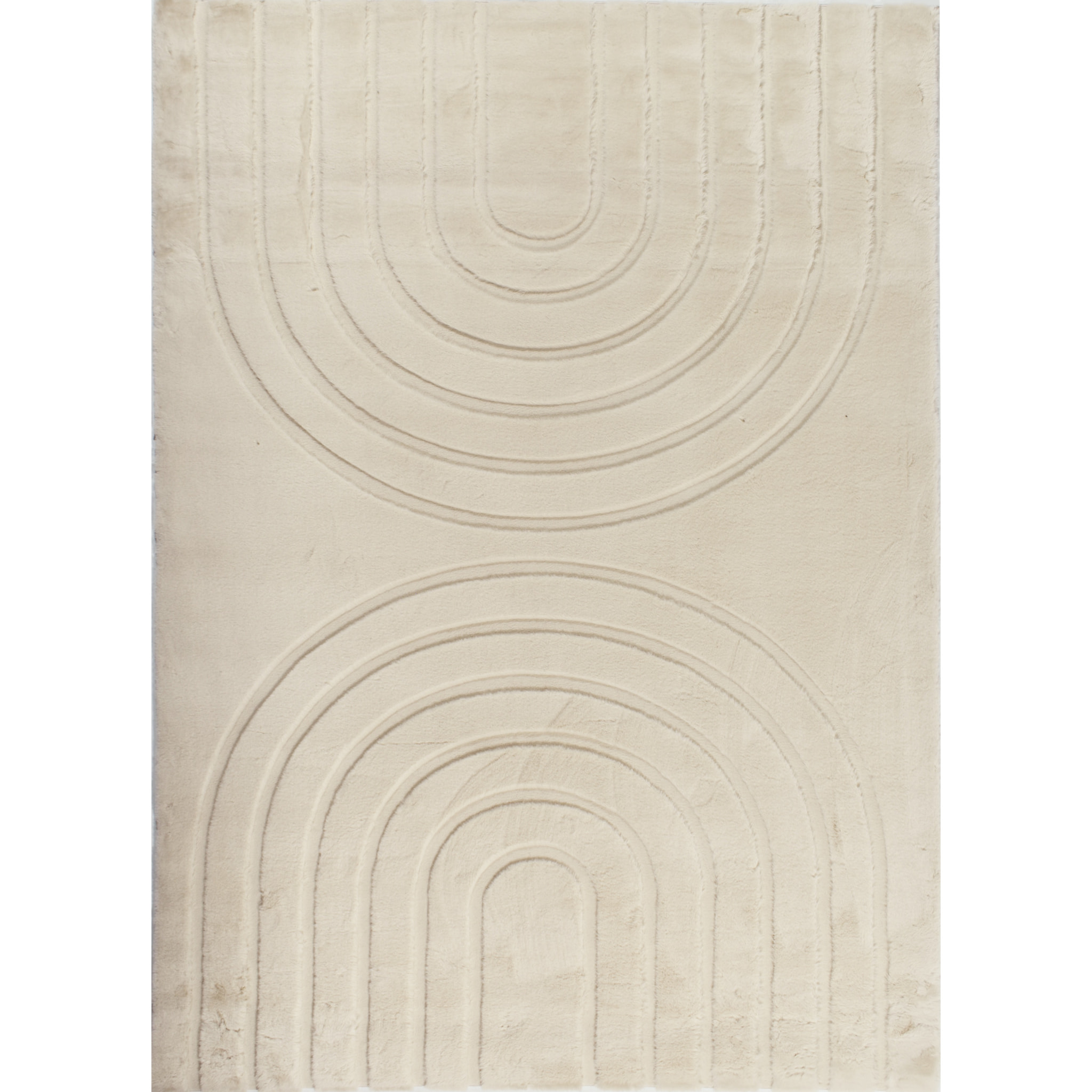 ALASKA - Tapis doux à motif arc beige