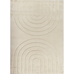 ALASKA - Tapis doux à motif arc beige