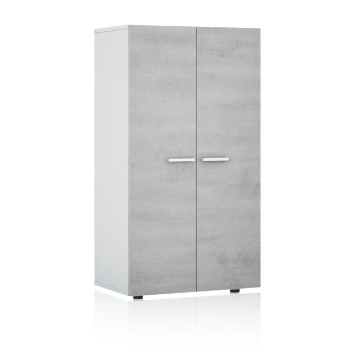 Zapatero Cody Blanco brillo - Gris cemento