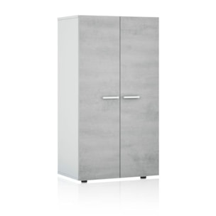 Zapatero Cody Blanco brillo - Gris cemento