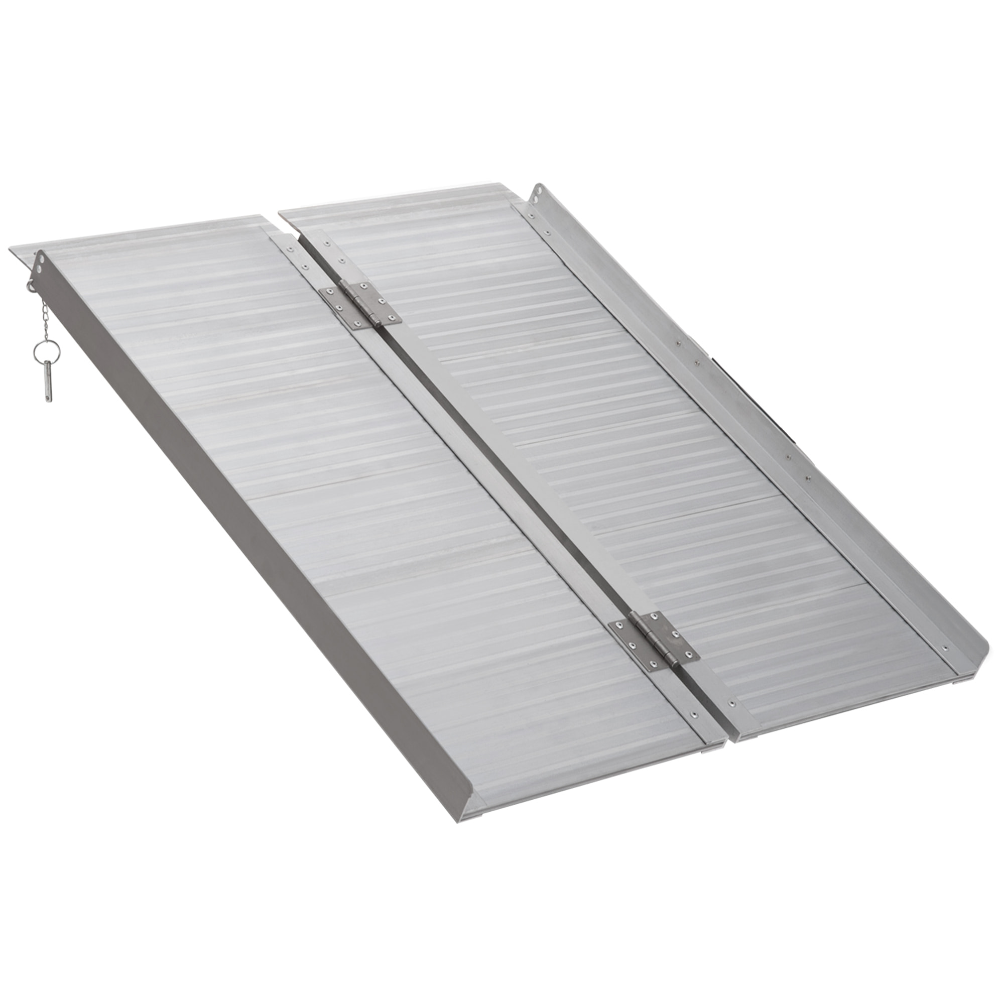 Rampa para Sillas de Ruedas Plegable, 91 cm, Carga 270 kg, Rampa Portátil de Aluminio Antideslizante con Bordes de Seguridad y Asa, para Escaleras, Puertas, Discapacitados