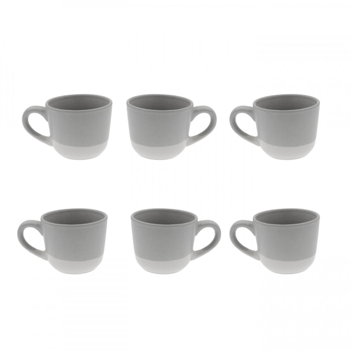 Lot de 6 tasses, TERRE DE SIENNE