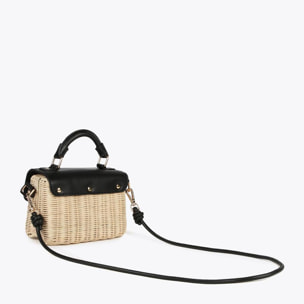Borsa minaudiere rattan