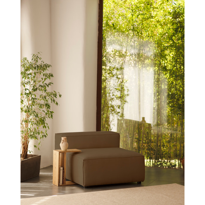 Sillón de pana color marrón topo de 110x90cm Alto: 70 Largo: 110 Ancho: 90