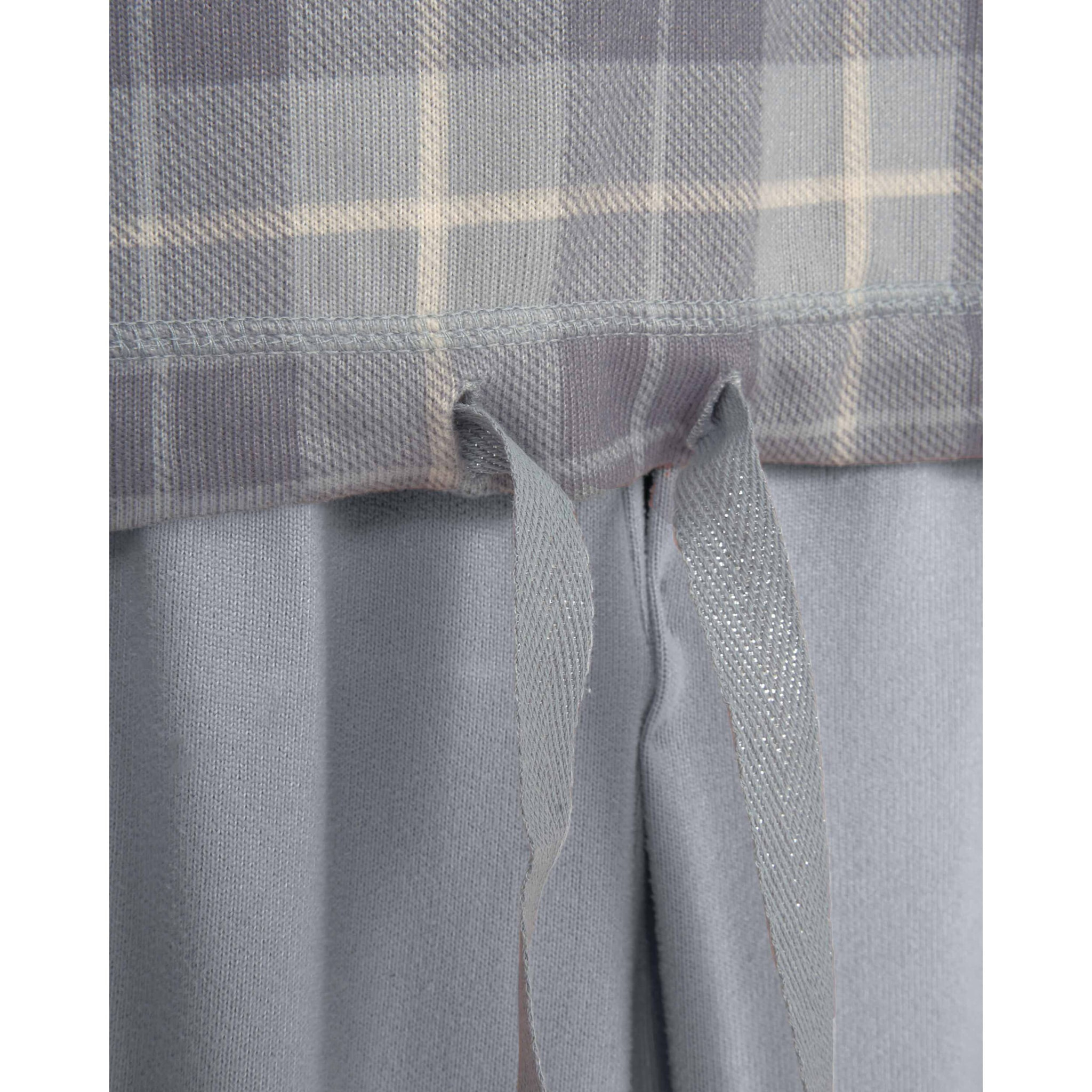 Pigiama lungo secret a quadri riva blu