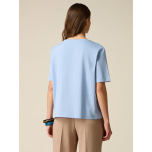 Oltre - Camiseta de manga corta con aplicaciones - Light - blue