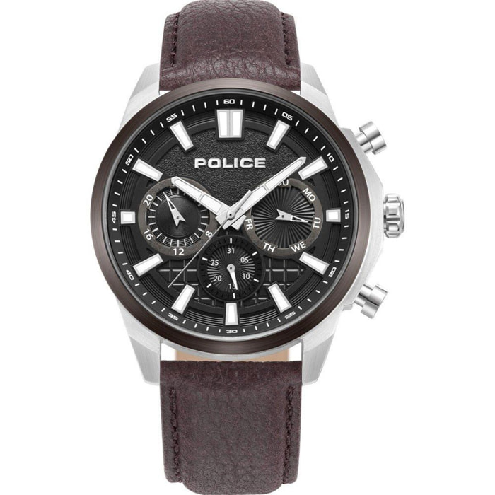 Reloj Police PEWJF0021040 Hombre Analogico Cuarzo con Correa de Cuero