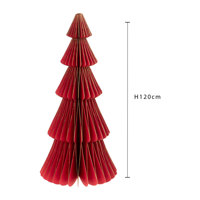 Albero carta - Pezzi 1 - Colore Rosso - 56x120Hx56cm - Bianchi Dino