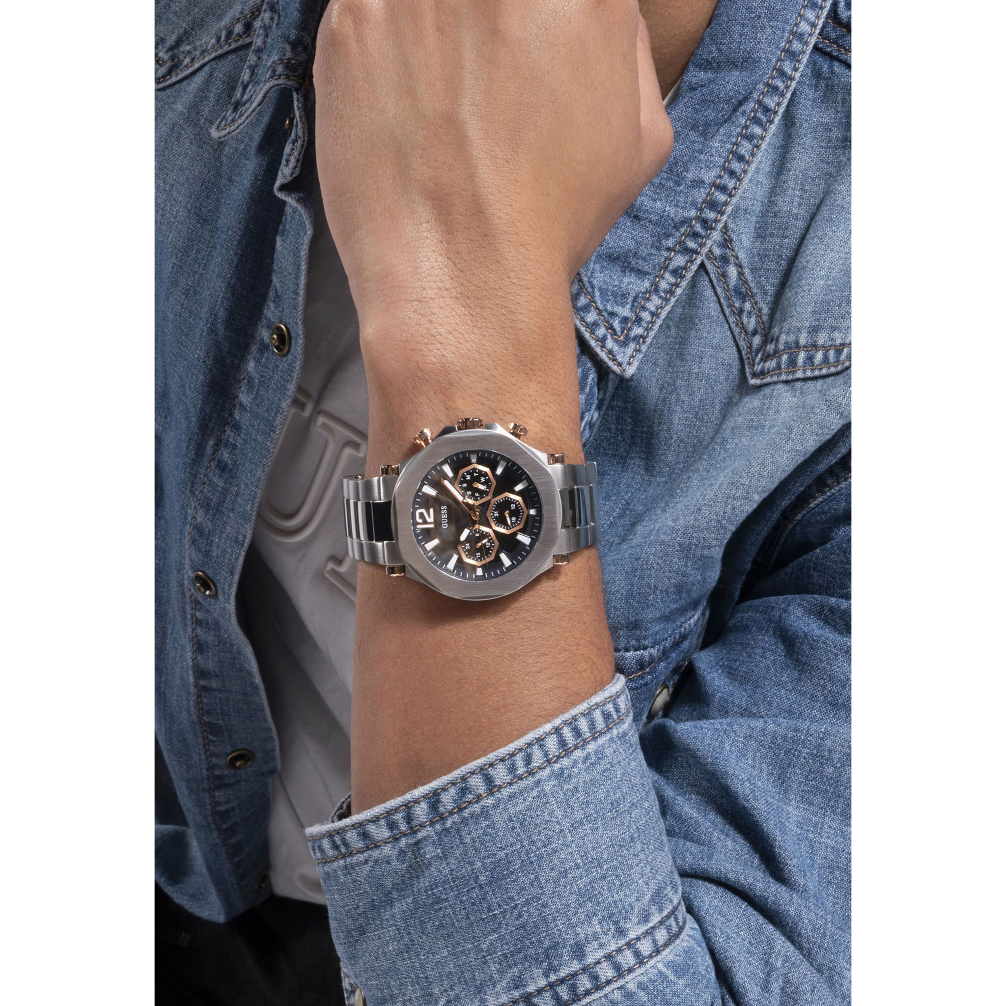 Guess Análogo De Cuarzo Guess Mens Black Multi-Function Watch