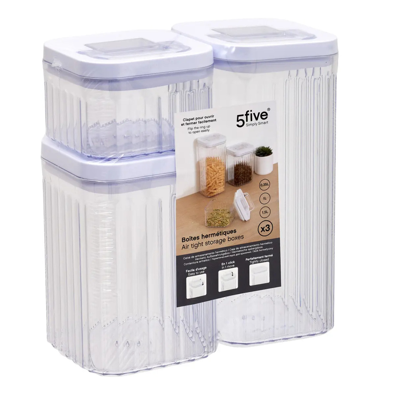 Lot de 3 boîtes de conservation Streaks