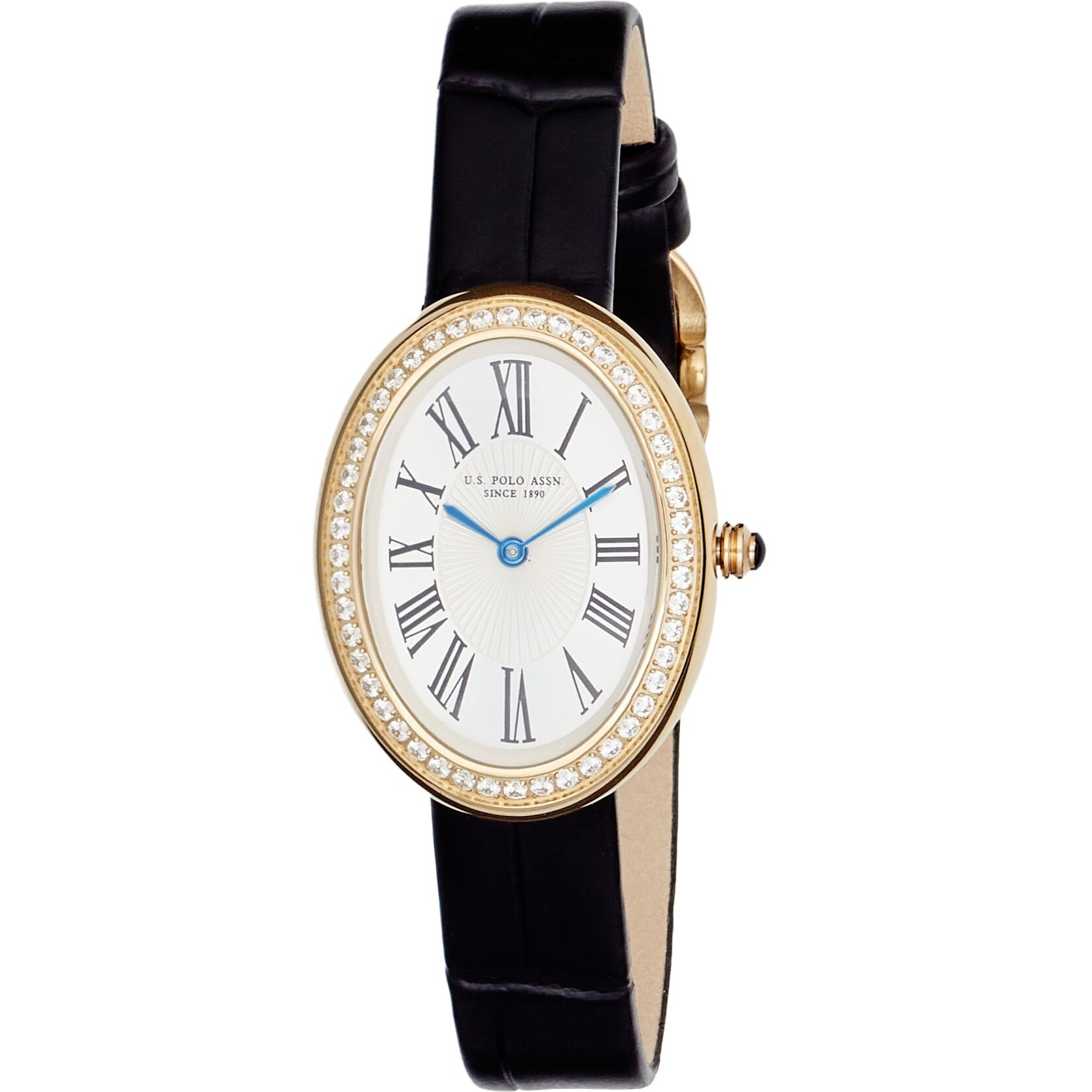 Orologio U.S. Polo Assn. con cinturino in pelle nero