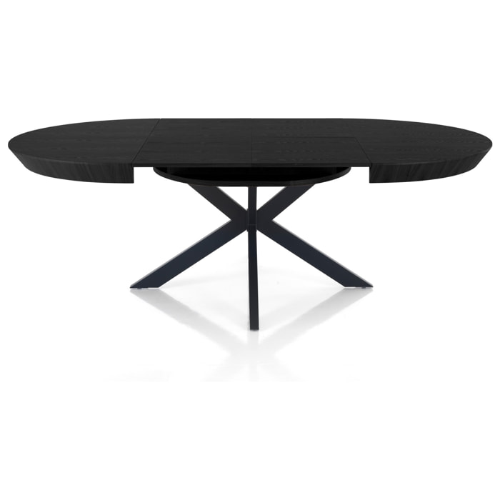 Tomasucci Table ronde extensible STOR en bois noir