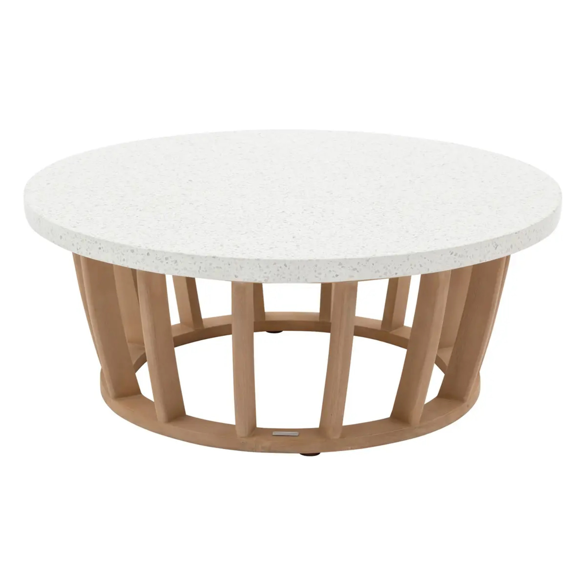 Table basse de jardin ronde "Lemindo" 100cm en eucalyptus