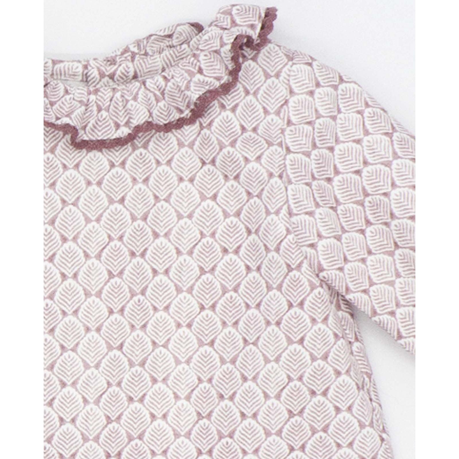 Blusa de viella de hojas malva