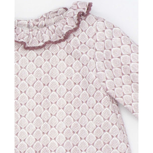 Blusa de viella de hojas malva