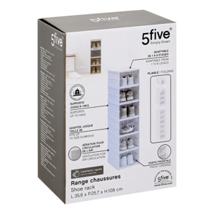 Range-chaussures Fold'n Box 6 paires blanc