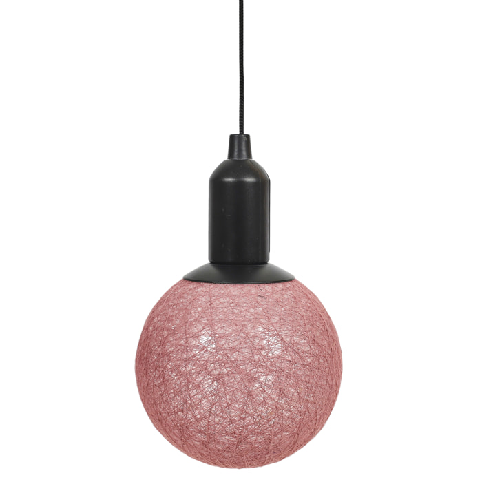 Boule Deco Lumineuse A Suspendre Rose D20cm