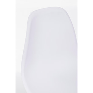 Set di 4 sedie MANDY in polipropilene bianco