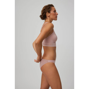 Mini slip invisibile con pizzo rosa